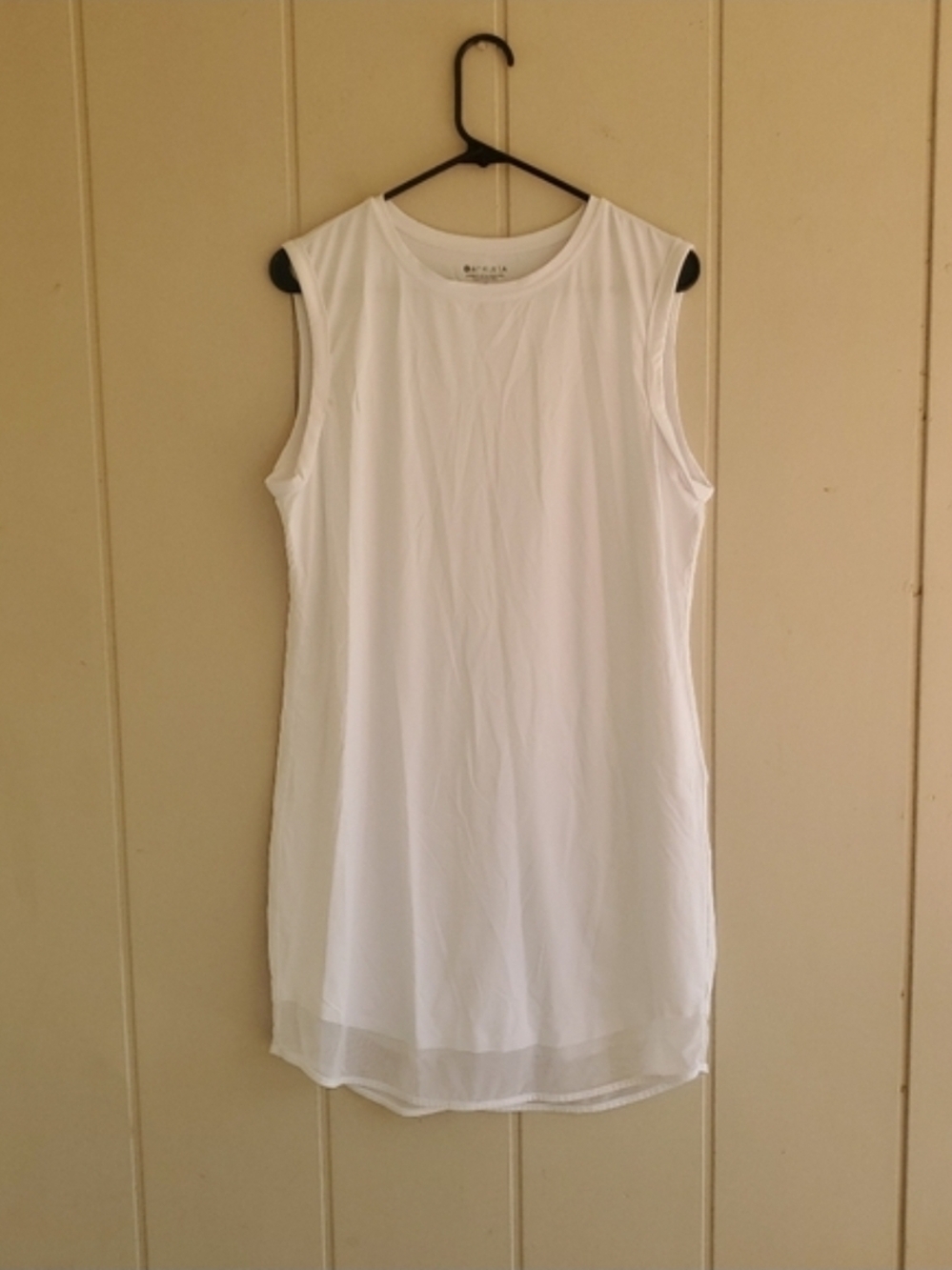 Athleta Women's Sunlover UPF Sleeveless Dress White Mesh  Medium Stretch…